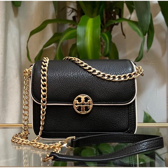 Tory Burch Handbags - ♦️♦️ AUTHENTIC TORY BURCH BLACK & WHITE CHELSEA HANDBAG ♦️♦️